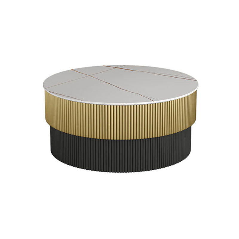 Piédestal glamour de table basse ronde en ardoise sans table basse simple pénible