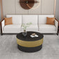 Piédestal glamour de table basse ronde en ardoise sans table basse simple pénible