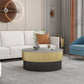 Piédestal glamour de table basse ronde en ardoise sans table basse simple pénible