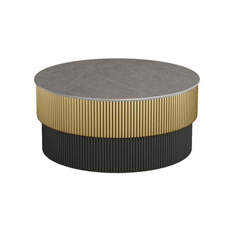 Piédestal glamour de table basse ronde en ardoise sans table basse simple pénible