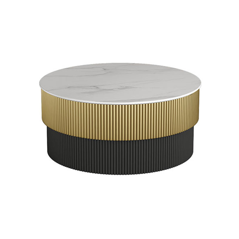 Piédestal glamour de table basse ronde en ardoise sans table basse simple pénible