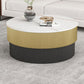 Piédestal glamour de table basse ronde en ardoise sans table basse simple pénible