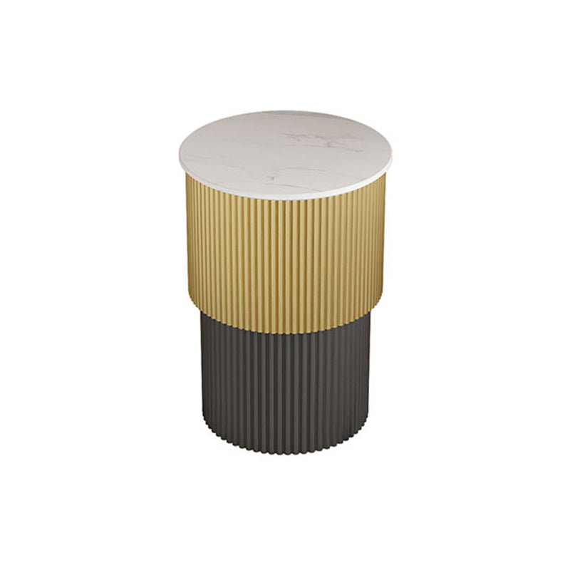 Piédestal glamour de table basse ronde en ardoise sans table basse simple pénible