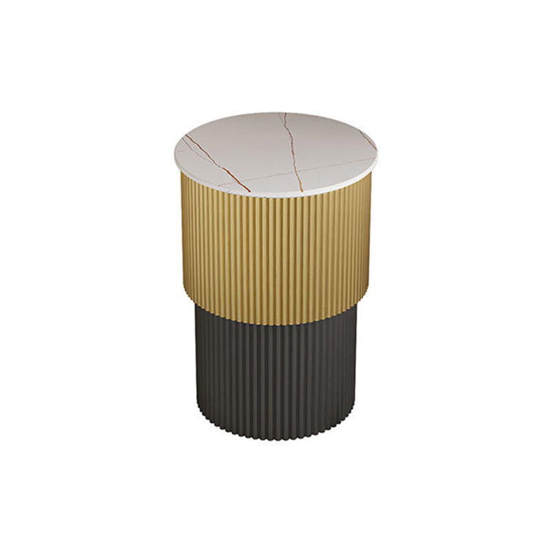 Piédestal glamour de table basse ronde en ardoise sans table basse simple pénible