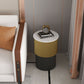 Piédestal glamour de table basse ronde en ardoise sans table basse simple pénible