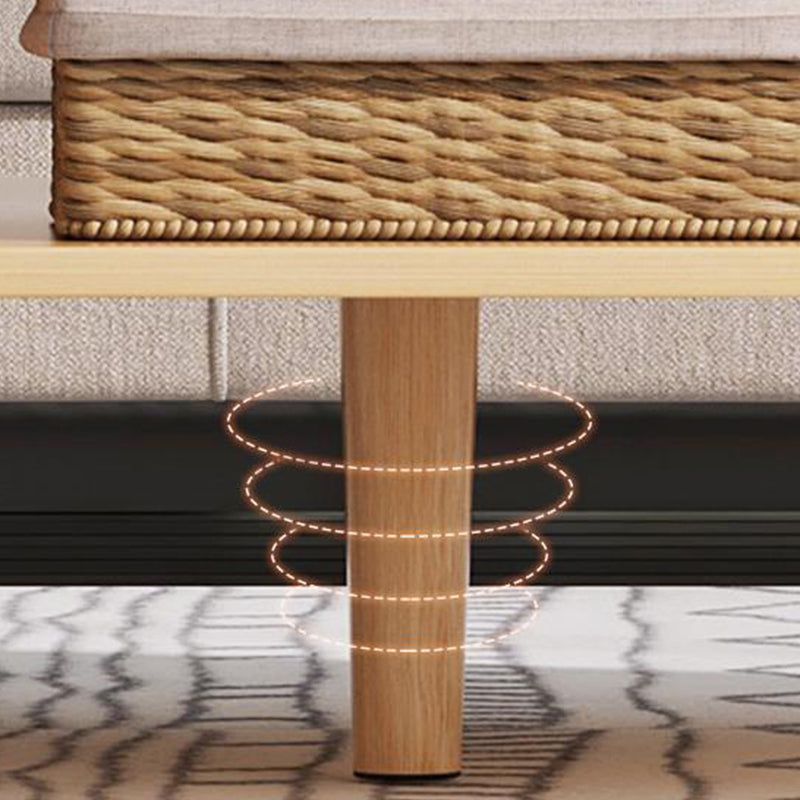 Rectangle Wood Coffee Table 4 Legs Single Coffee Table with Drawer Clearhalo 'Coffee & Accent Tables' 'Coffee Tables' 'coffee_tables' 'furn' 'furn_coffee_tables' 'Furniture' 'Living Room Furniture' 6816516
