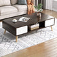 Rectangle Wood Coffee Table 4 Legs Single Coffee Table with Drawer 47"L x 24"W x 16.5"H Dark Walnut 4 Clearhalo 'Coffee & Accent Tables' 'Coffee Tables' 'coffee_tables' 'furn' 'furn_coffee_tables' 'Furniture' 'Living Room Furniture' 6816521