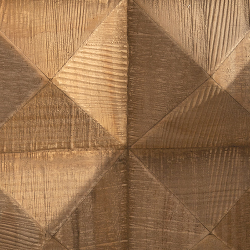 Rustieke geometrisch accent bijzettafel houten zijde uiteinde snacktafel