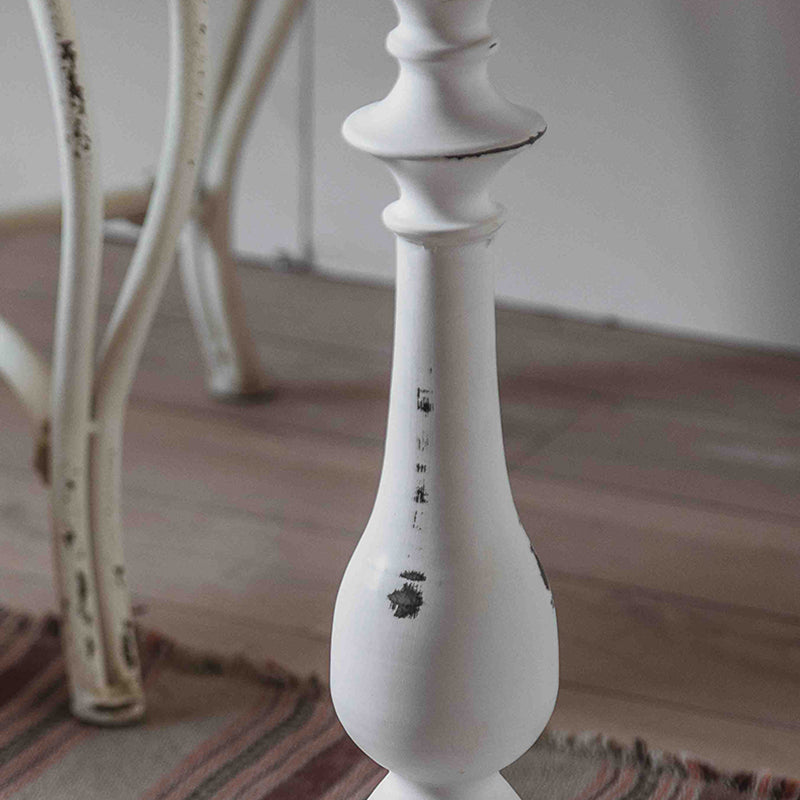 Tavolino accento di divano di divano in stile rustico in metallo e laterale in legno