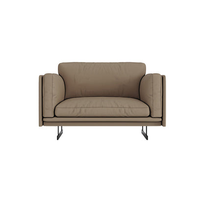 Mid Century Modern Sofa Gray Cushions Settee for Living Room 1-Seater Sofa Clearhalo 'furn' 'furn_sofas' 'Furniture' 'Living Room Furniture' 'Sofa' 'sofas' 6816655