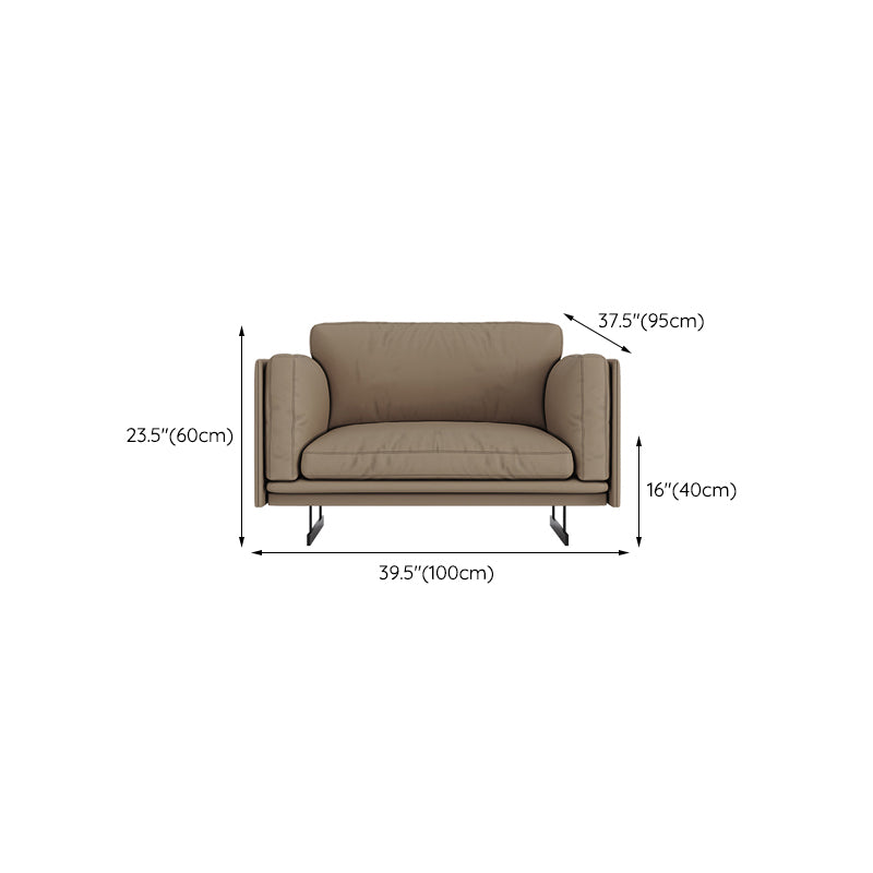 Mid Century Modern Sofa Gray Cushions Settee for Living Room Clearhalo 'furn' 'furn_sofas' 'Furniture' 'Living Room Furniture' 'Sofa' 'sofas' 6816673