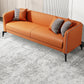 Contemporary Faux Leather Tight Back Tuxedo Arm Living Room Standard Settee