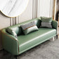 Contemporary Faux Leather Tight Back Tuxedo Arm Living Room Standard Settee
