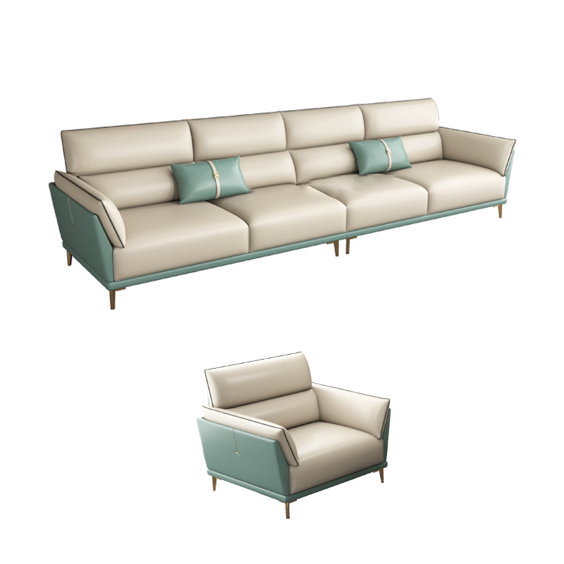 Sofa sectionnel en cuir authentique 36,22 "High Green Sofa pour le salon