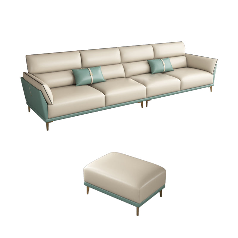 Sofa sectionnel en cuir authentique 36,22 "High Green Sofa pour le salon