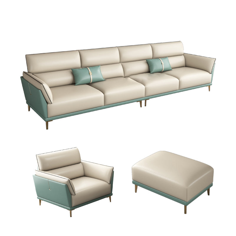 Sofa sectionnel en cuir authentique 36,22 "High Green Sofa pour le salon