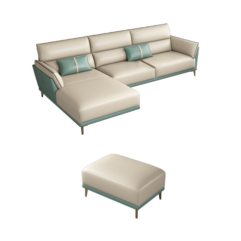 Sofa sectionnel en cuir authentique 36,22 "High Green Sofa pour le salon