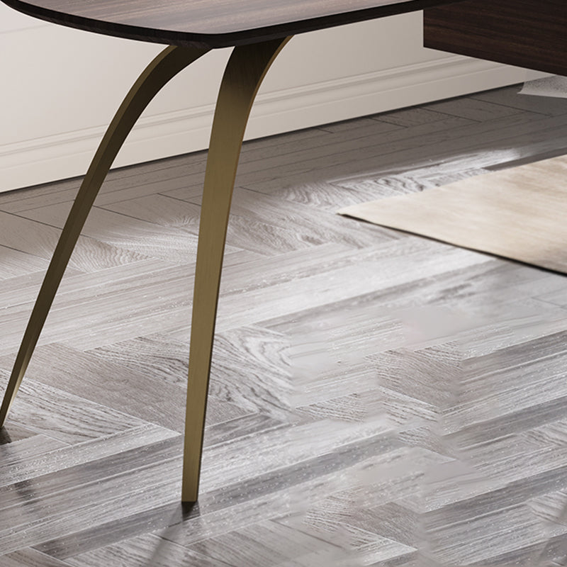 Zeitgenössischer Holz Office Desk Oval Writing Desk mit Beinen für Büro