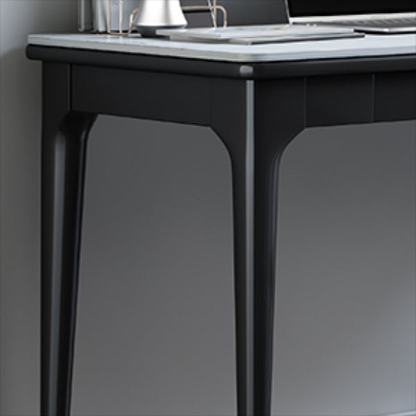 Glam Stone Office Desk Rectangular Black Writing Desk for Office Clearhalo 'furn' 'furn_office_desk' 'Furniture' 'Office Desks' 'Office Furniture' 'office_desk' 6817480