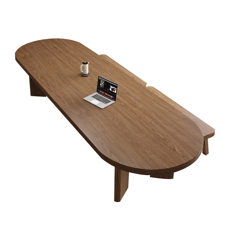 Industrieller maser Holzschreiberschreibtisch Oval Office Desk mit Beinen für Büro
