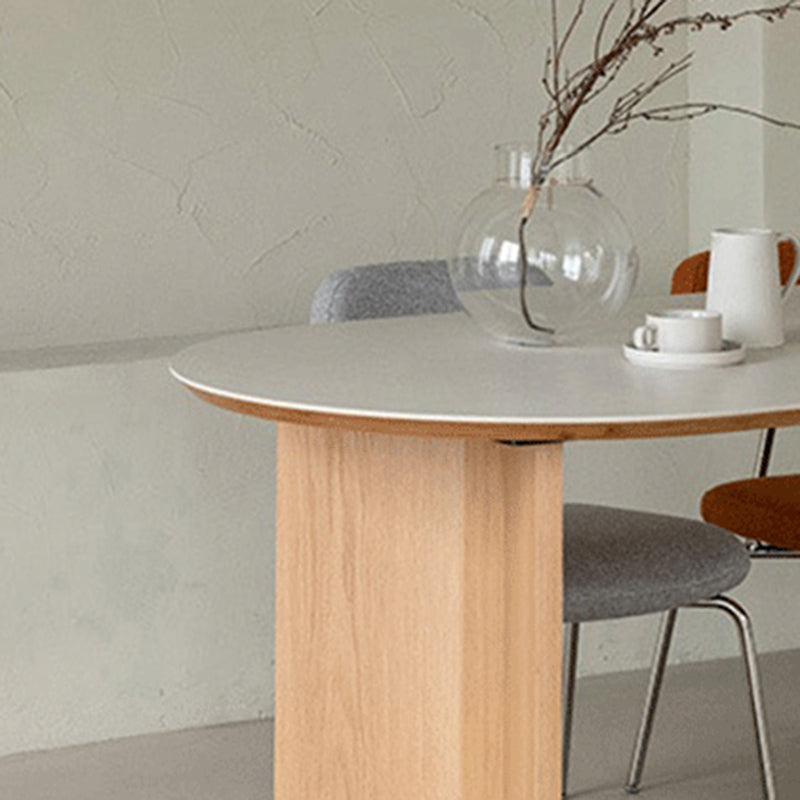 Oval Shaped Wood Office Desk Natural Color Writing Desk for Home Clearhalo 'furn' 'furn_office_desk' 'Furniture' 'Office Desks' 'Office Furniture' 'office_desk' 6817518