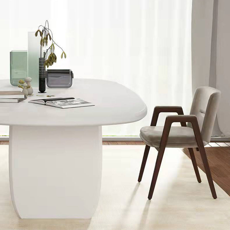 オフィス用の産業用堅実な木製ライティングデスクオーバルオフィスデスク