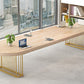 Industrial Solid Wood Office Desk Oval Writing Desk for Office