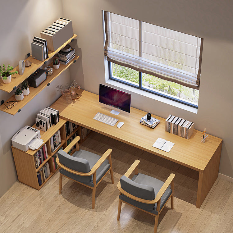 Modern Solid Wood Office Desk L-Shape Writing Desk for Office Clearhalo 'furn' 'furn_office_desk' 'Furniture' 'Office Desks' 'Office Furniture' 'office_desk' 6817620