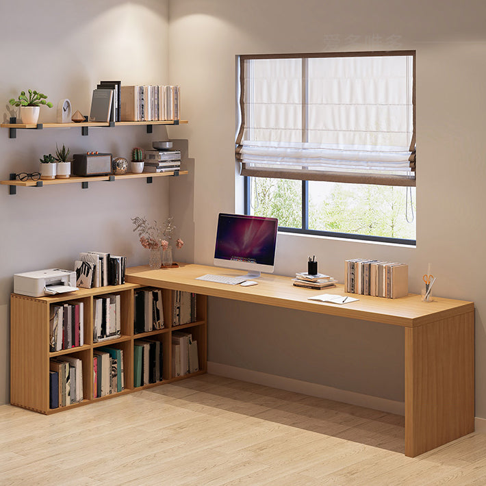 Modern Solid Wood Office Desk L-Shape Writing Desk for Office Clearhalo 'furn' 'furn_office_desk' 'Furniture' 'Office Desks' 'Office Furniture' 'office_desk' 6817623