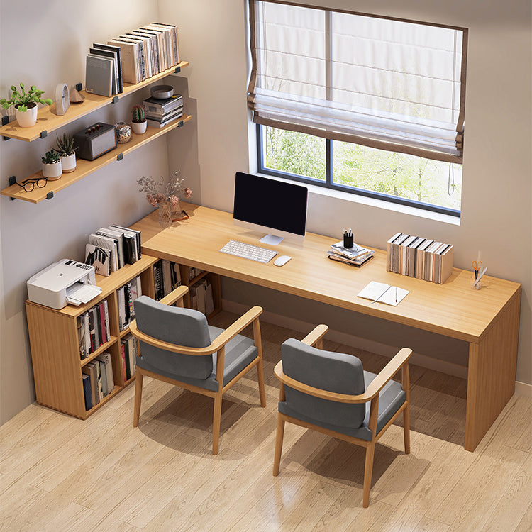 Modern Solid Wood Office Desk L-Shape Writing Desk for Office Clearhalo 'furn' 'furn_office_desk' 'Furniture' 'Office Desks' 'Office Furniture' 'office_desk' 6817625