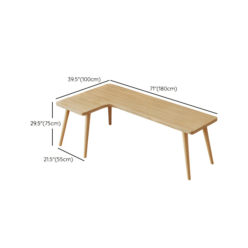 Modern Solid Wood Writing Desk L-Shape Office Desk for Office Clearhalo 'furn' 'furn_office_desk' 'Furniture' 'Office Desks' 'Office Furniture' 'office_desk' 6817800