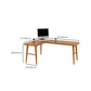 Industrial L-Shape Office Desk Solid Wood Writing Desk for Office