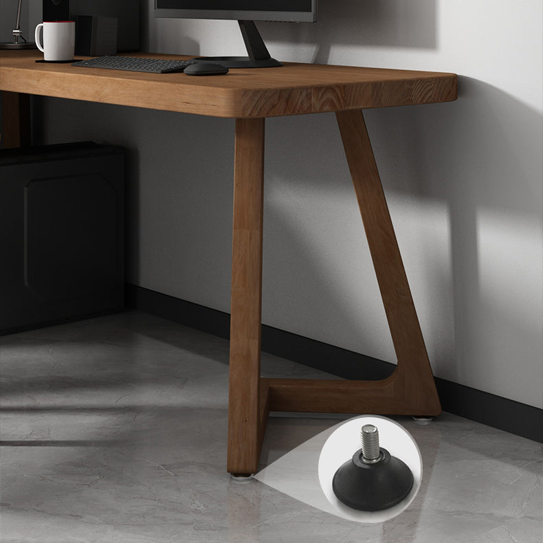 Contemporary Pine Writing Desk L-Shape Office Desk for Office Clearhalo 'furn' 'furn_office_desk' 'Furniture' 'Office Desks' 'Office Furniture' 'office_desk' 6817915