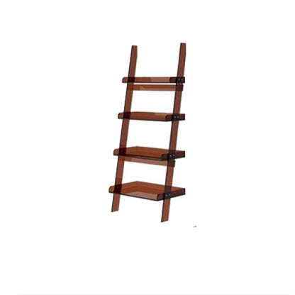 Ladder Open Back Bookshelf Acrylic Shelves Included Bookcase