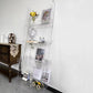 Ladder Open Back Bookshelf Acrylic Shelves Included Bookcase