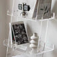 Ladder Open Back Bookshelf Acrylic Shelves Included Bookcase