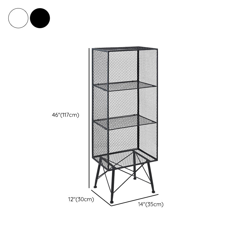 Metal Closed Back Bookshelf Standard Shelves Included Bookcase