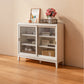 Modern Style Closed Back Book Shelf Wooden Bookcase in White