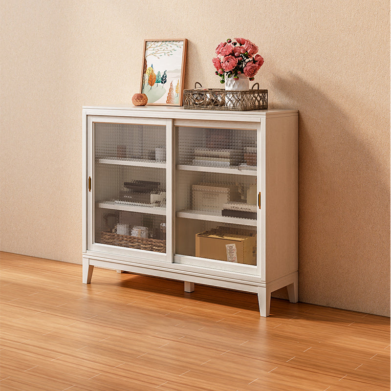 Modern Style Closed Back Book Shelf Wooden Bookcase in White