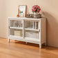 Modern Style Closed Back Book Shelf Wooden Bookcase in White