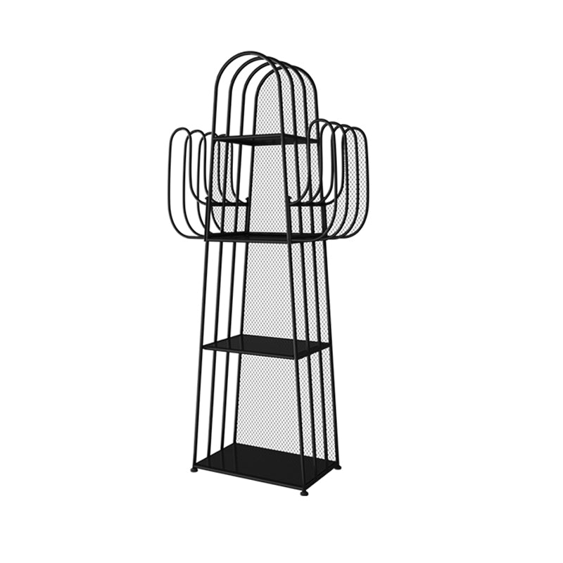 Metal Closed Back Bookshelf Modern Standard Bookcase with Shelves Black Clearhalo 'Bookcases' 'furn' 'furn_bookcases' 'Furniture' 'Office Furniture' 6821306