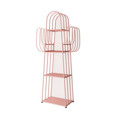 Metal Closed Back Bookshelf Modern Standard Bookcase with Shelves Pink Clearhalo 'Bookcases' 'furn' 'furn_bookcases' 'Furniture' 'Office Furniture' 6821311