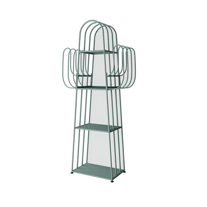 Metal Closed Back Bookshelf Modern Standard Bookcase with Shelves Green Clearhalo 'Bookcases' 'furn' 'furn_bookcases' 'Furniture' 'Office Furniture' 6821313