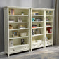 Modern Style Closed Back Bookcase Standard Wooden Bookshelf  in White
