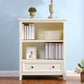 Modern Style Closed Back Bookcase Standard Wooden Bookshelf  in White