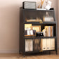 Metal Closed Back Standard Bookshelf Shelves Included Bookcase 31.5"L x 13.8"W x 45.3"H Black Clearhalo 'Bookcases' 'furn' 'furn_bookcases' 'Furniture' 'Office Furniture' 6821450