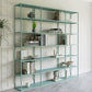 Scandinavian Etagere Bookcase Metal Open Back Bookshelf with Shelves
