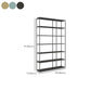Scandinavian Etagere Bookcase Metal Open Back Bookshelf with Shelves