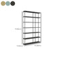 Scandinavian Etagere Bookcase Metal Open Back Bookshelf with Shelves