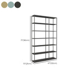 Scandinavian Etagere Bookcase Metal Open Back Bookshelf with Shelves
